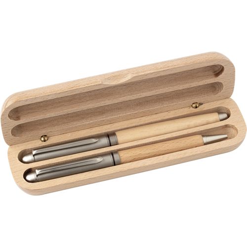 Beechwood writing set Oliviero