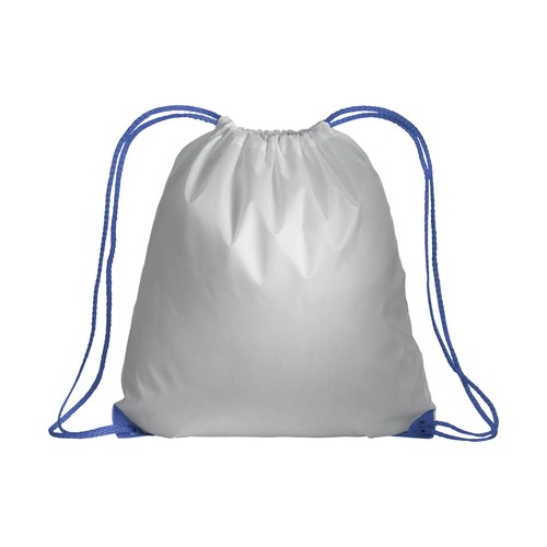 White 210T polyester backpack with drawstring closure, reinforced corners White 210T polyester backpack with drawstring closure, reinforced corners