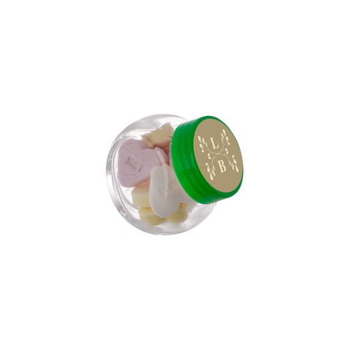 Micro pot en verre 50 ml, rempli de bonbons
