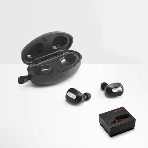 DESCRY. Chargeur sans fil en zinc et ecouteurs sans fil en métal et ABS DESCRY. Chargeur sans fil en zinc et ecouteurs sans fil en métal et ABS