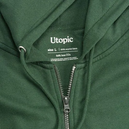 100% regenerated fabric unisex hooded sweatshirt