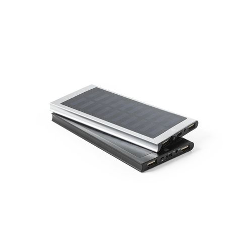 CLERK. 8.000 mAh power bank with solar panel in 100% recycled aluminium CLERK. 8.000 mAh power bank with solar panel in 100% recycled aluminium