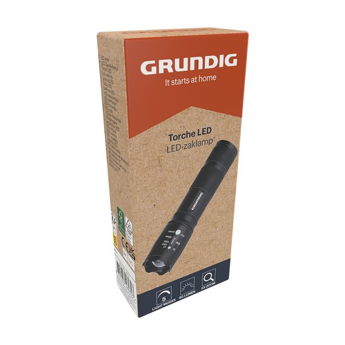 Grundig 1W LED-Torch Zoom lampe de poche
