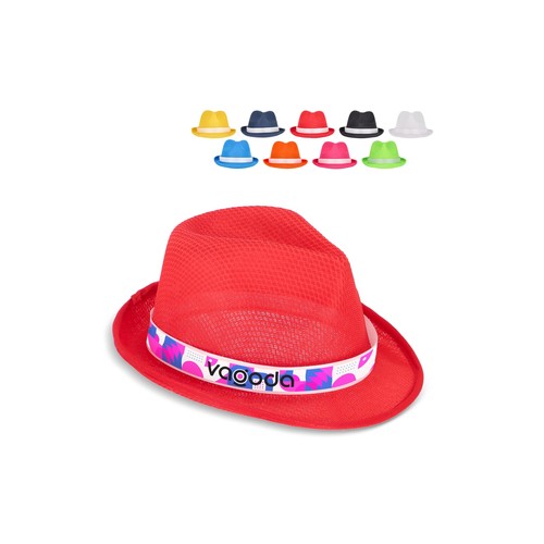 Polyester hat with band
