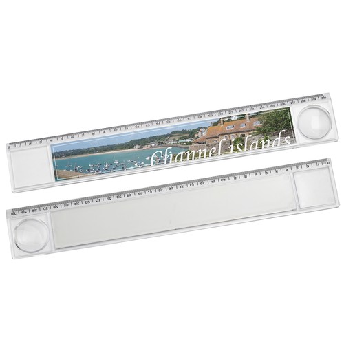 Ruler with magnifier
