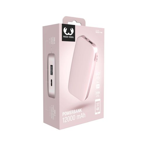 Fresh 'n Rebel Powerbank 12000 mAh USB-C Smokey Pink Fresh 'n Rebel Powerbank 12000 mAh USB-C Smokey Pink