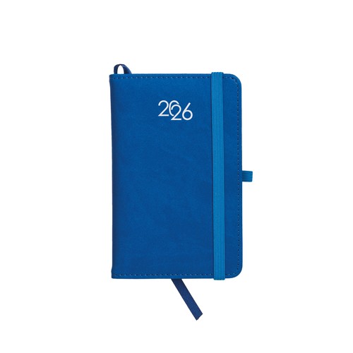 Agenda de poche hebdomadaire 2026, couverture rigide en PU thermocollé avec piqûres