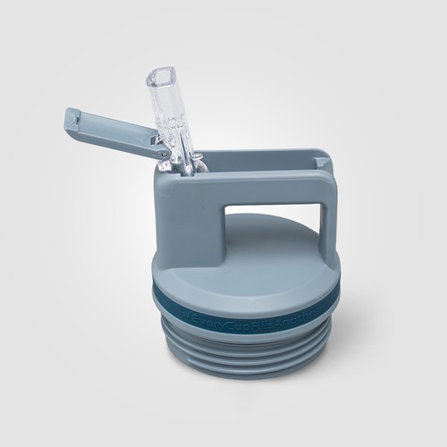 Bouteille Grosche Alpine, acier inoxydable, paille amovible, bouchon flip n’ sip - 590 ml