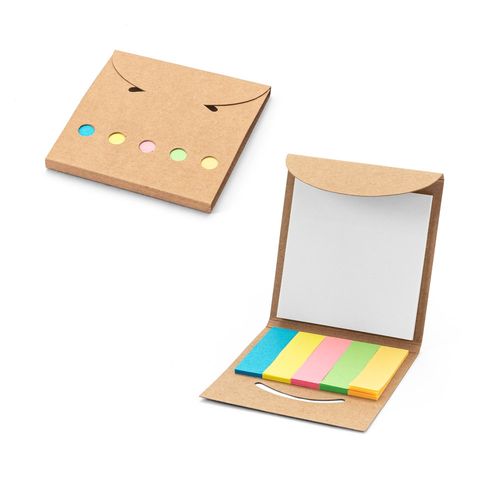AINSLEY. 2-in-1 office set, made from 100% recycled paper, with 6 sticky notepads AINSLEY. 2-in-1 office set, made from 100% recycled paper, with 6 sticky notepads