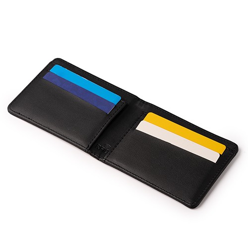Wallet with melange finish and RFID security syste Donaldo
