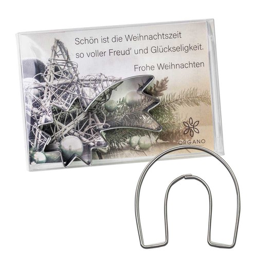 Baking-shape in a box - winter - horseshoe