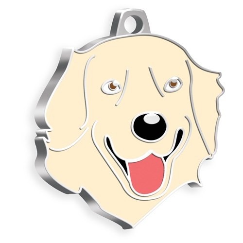 MEDAILLE CHIEN GOLDEN RETRIEVER CRÈME MEDAILLE CHIEN GOLDEN RETRIEVER CRÈME