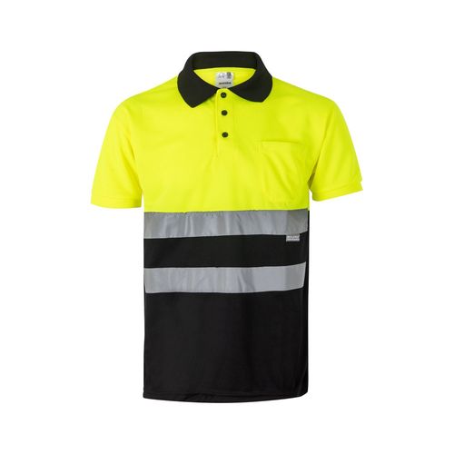 VL CUPID. Polo piqué bicolore (160g/m²) à manches courtes, en polyester (100%)