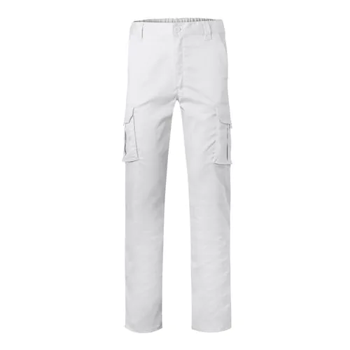 VL PAN. Multi-pocket stretch trousers (290g/m²), in cotton (46%), EME (38%) and polyester (16%)