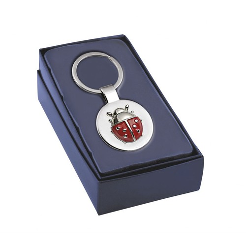 PORTE-CLES COCCINELLE ROUGE/ CREUX