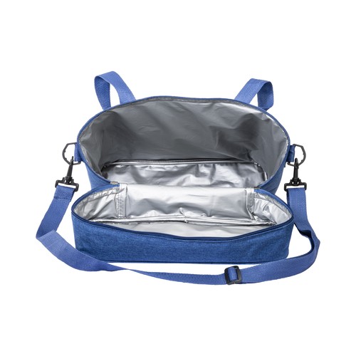 Borsa termica in r-pet melange con interno bianco in PEVA.