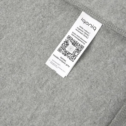 Sweat à capuche en coton recyclé et non teinté IQONIQ Torres