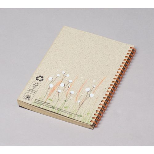 Blocco appunti in copertina morbida a spirale GRASS