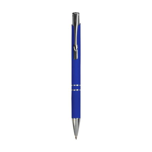 Aluminium snap pen with rubberised grip with 2 chrome trim rings Aluminium snap pen with rubberised grip with 2 chrome trim rings