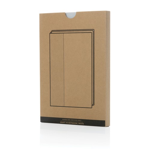 Carnet A5 en Kraft et rPET certifié GRS Words Carnet A5 en Kraft et rPET certifié GRS Words