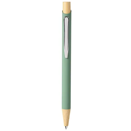 PENNA A SFERA IN ALLUMINIO SOFT TOUCH COLORI PASTELLO, BAMBÙ E METALLO