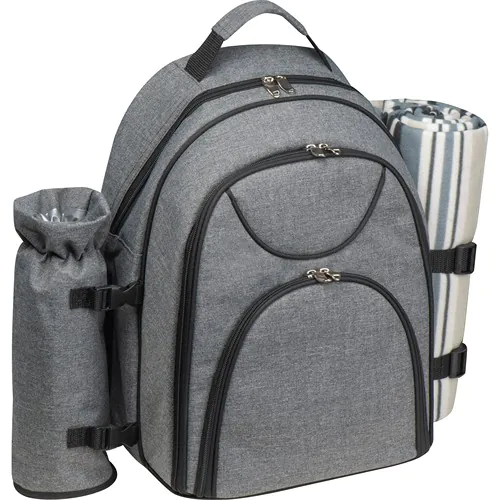 Picnic backpack for 4 Persons including also a picnic blanket Picnic backpack for 4 Persons including also a picnic blanket