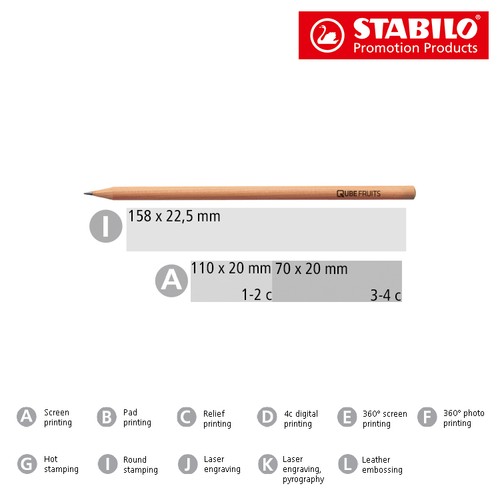 STABILO crayon graphite en bois naturel