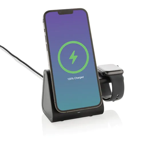 Chargeur 3 en 1 avec powerbank en plastique RCS Powerbase Chargeur 3 en 1 avec powerbank en plastique RCS Powerbase