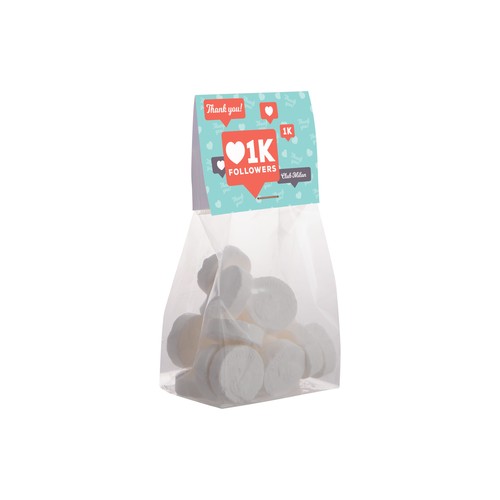 Petit sac en-tête carte 100 grammes de bonbons