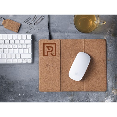 Cork Wireless Charging Mousepad