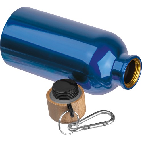 Drinkfles van rvs met karabijnhaak, 400 ml