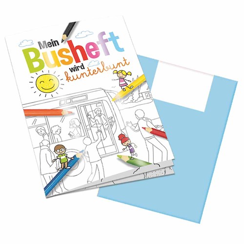 Colouring book / set A6 - Bus - Colouring book neutral Colouring book / set A6 - Bus - Colouring book neutral