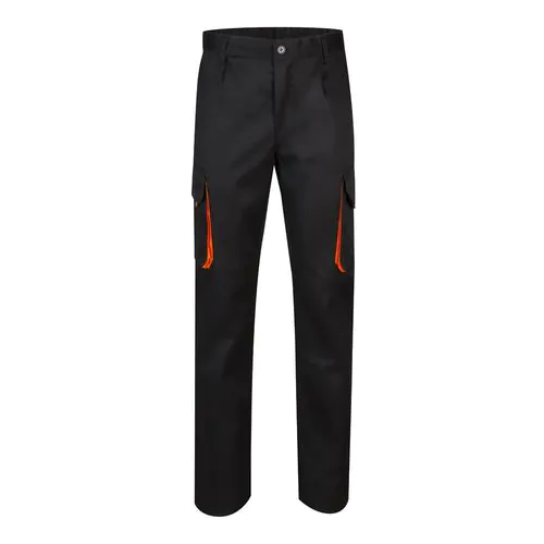 VL HYPNOS. Two-tone multi-pocket twill trousers (200g/m²), in cotton (35%) and polyester (65%)