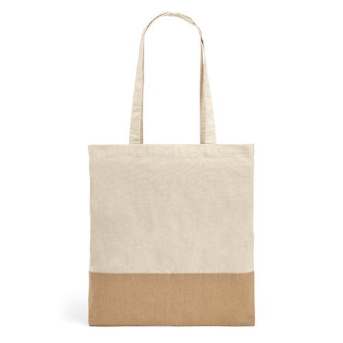 MERCAT. Torba ze 100% bawełny (160 g/m²) z detalami z imitacji juty MERCAT. Torba ze 100% bawełny (160 g/m²) z detalami z imitacji juty