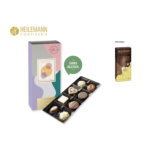 Heilemann Pralinés Auslese im Schuber, Heilmann Pralinés Auslese ohne Alkohol Heilemann Pralinés Auslese im Schuber, Heilmann Pralinés Auslese ohne Alkohol