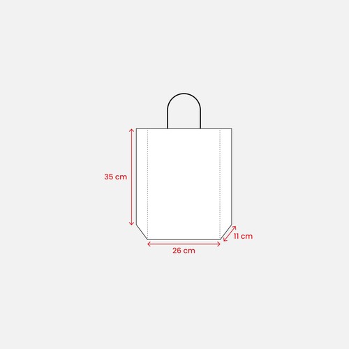 157 g/m2 matte laminated paper shopping bag with gusset and bottom reinforcement 157 g/m2 matte laminated paper shopping bag with gusset and bottom reinforcement