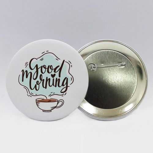 Badge EPINGLE rond Brillant 45 mm