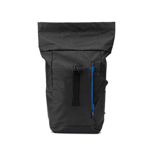 OSASCO BPACK. Sac à dos à roulettes avec système de fermeture à glissière permettant de rouler la partie supérieure pour l'adapter au volume du sac à dos, fabriqué en polyester recyclé 600D OSASCO BPACK. Sac à dos à roulettes avec système de fermeture à glissière permettant de rouler la partie supérieure pour l'adapter au volume du sac à dos, fabriqué en polyester recyclé 600D
