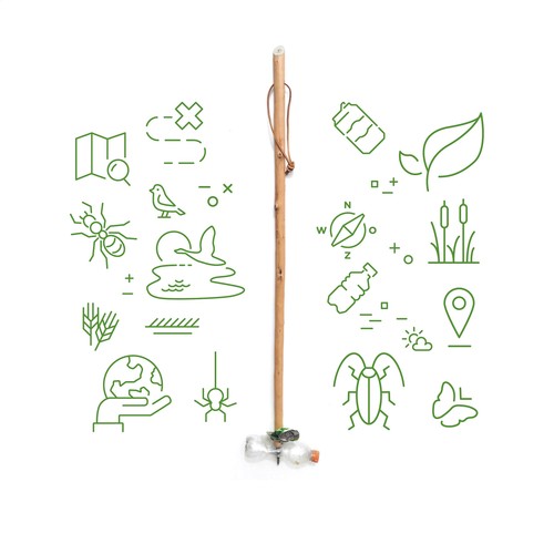 CleanWalk Walkingstick bâton de marche CleanWalk Walkingstick bâton de marche