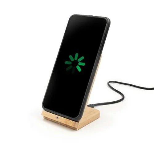 Bamboo wireless charger 10W B'RIGHT, phone stand | Wilder