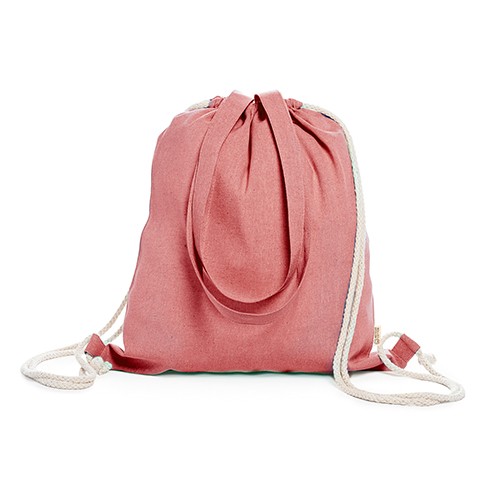 Shopping bag/drawstring backpack 140 g/m2 Noir