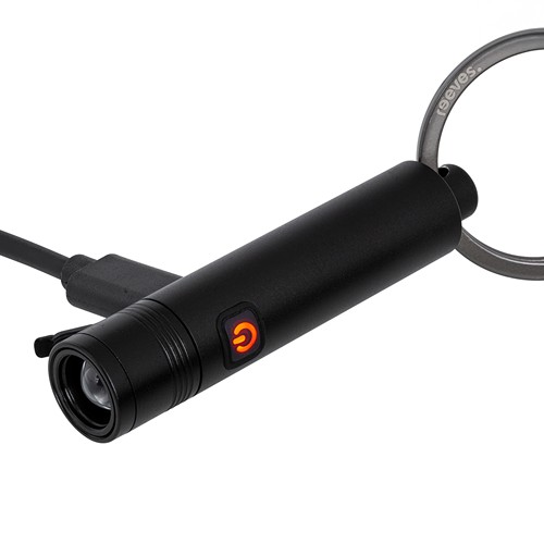 Key ring with rechargeable LED flashlight REEVES-PORTO LIGHT