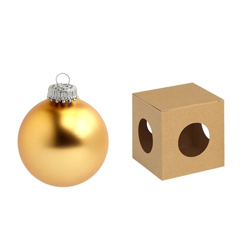Boule de Noël 7 cm avec sérigraphie 1 couleur - en boîte ECO - couronne argentée - MADE IN GERMANY Boule de Noël 7 cm avec sérigraphie 1 couleur - en boîte ECO - couronne argentée - MADE IN GERMANY
