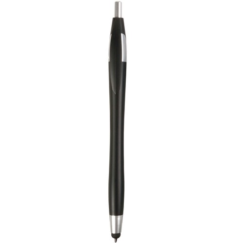 Plastic snap pen with touchscreen rubber tip Plastic snap pen with touchscreen rubber tip