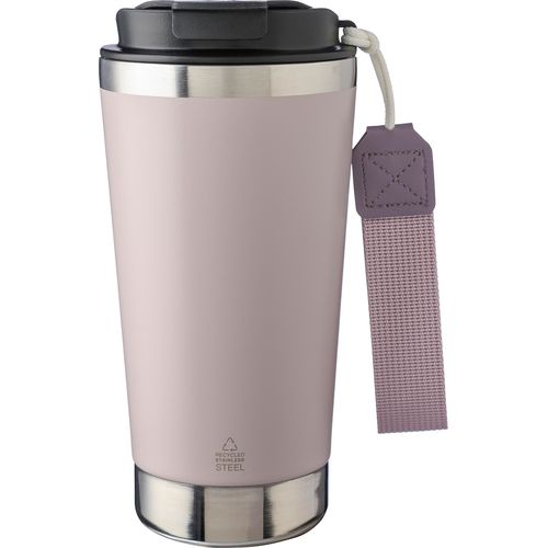 Gerecycled roestvrijstalen dubbelwandige drinkbeker 500 ml Kayla Gerecycled roestvrijstalen dubbelwandige drinkbeker 500 ml Kayla