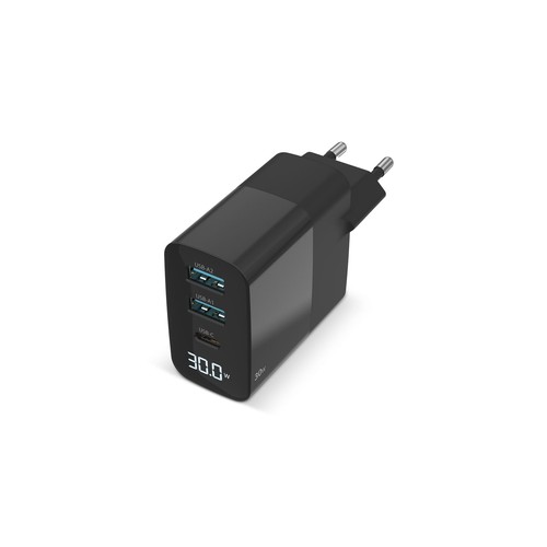 Sitecom CH-1001 30W GaN Power Delivery Wall Charger with LED display Sitecom CH-1001 30W GaN Power Delivery Wall Charger with LED display