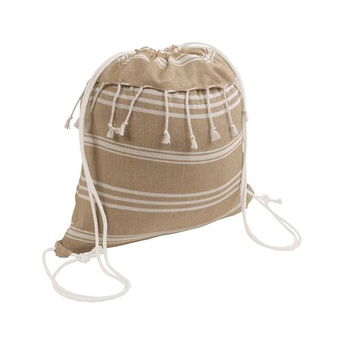 180 g/m2 cotton fouta backpack with drawstring closure 180 g/m2 cotton fouta backpack with drawstring closure