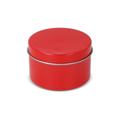 Bougie parfumée à base de plantes Kirtan dans une grande boîte en métal recyclé