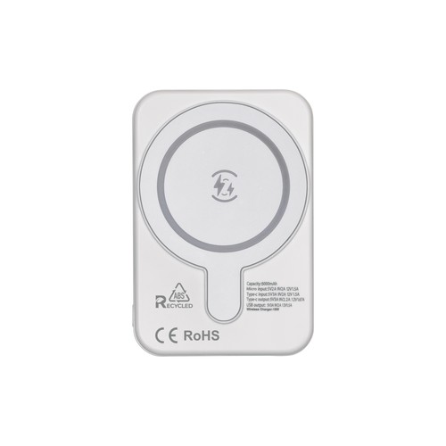 Banco de energía magnético R-ABS 5000 mAh, salida inalámbrica de 15W Banco de energía magnético R-ABS 5000 mAh, salida inalámbrica de 15W