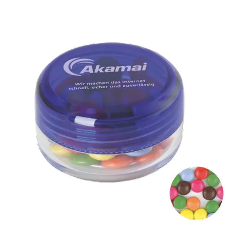 Kunststof rond potje met chococarletties
